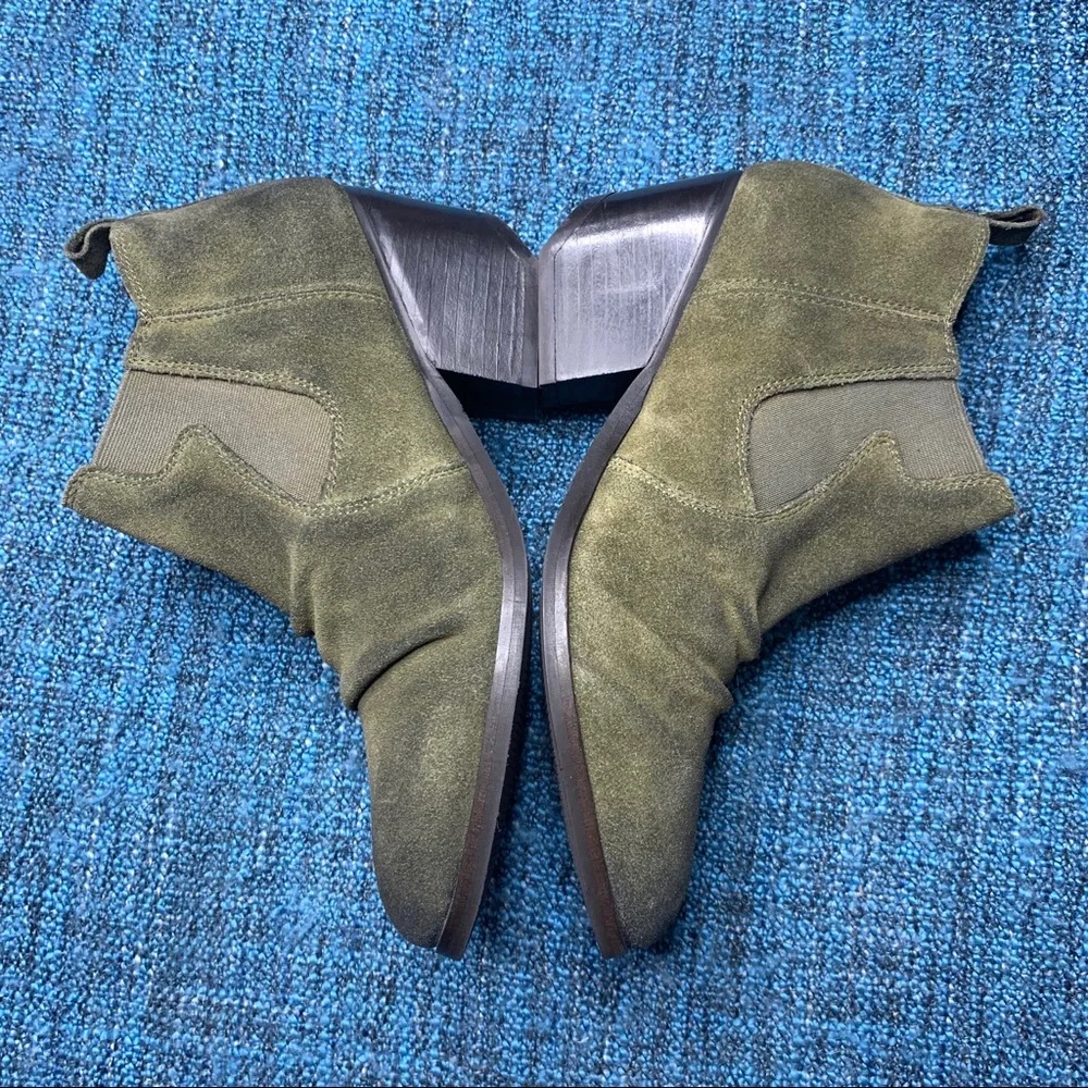 Coconuts by Matisse Natural Wilkins Suede Booties Women's Size 6.5 in Green